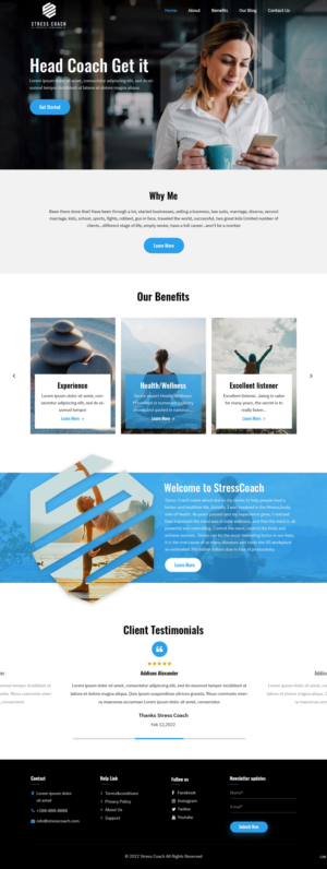 Web Design by pb for Stress Coach | Design: #28118143