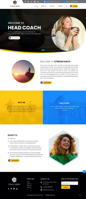 Web Design by pb for Stress Coach | Design: #28118144
