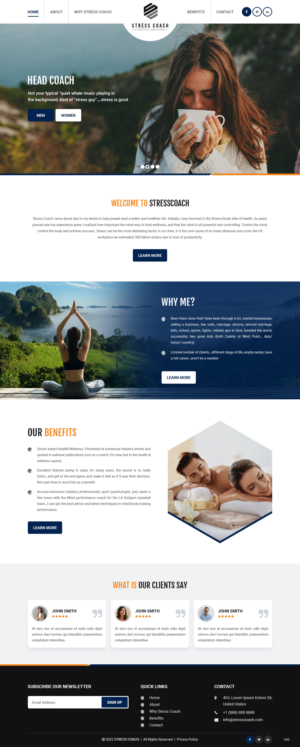 Web Design by pb for Stress Coach | Design: #28118145
