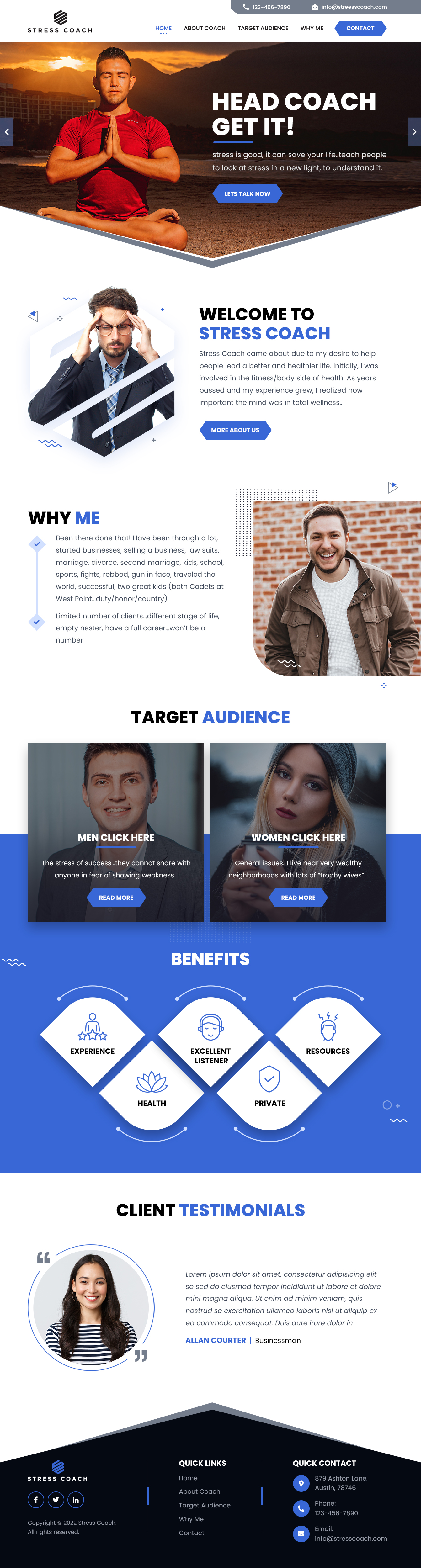 Web Design by sai.designer87 for Stress Coach | Design #28129378