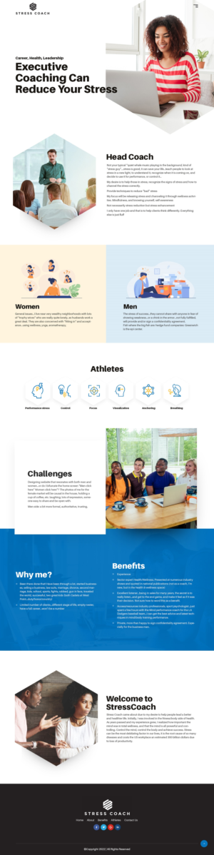 Web Design par nzdesigners pour Stress Coach | Design #28128544