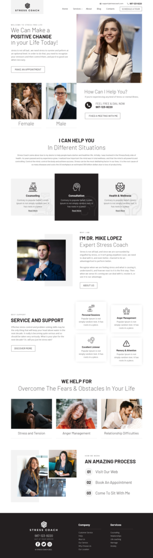 Web Design by Roy for Stress Coach | Design: #28129419