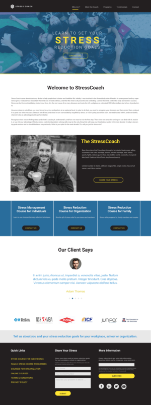 Web Design by Sweet Bird for Stress Coach | Design: #28137377