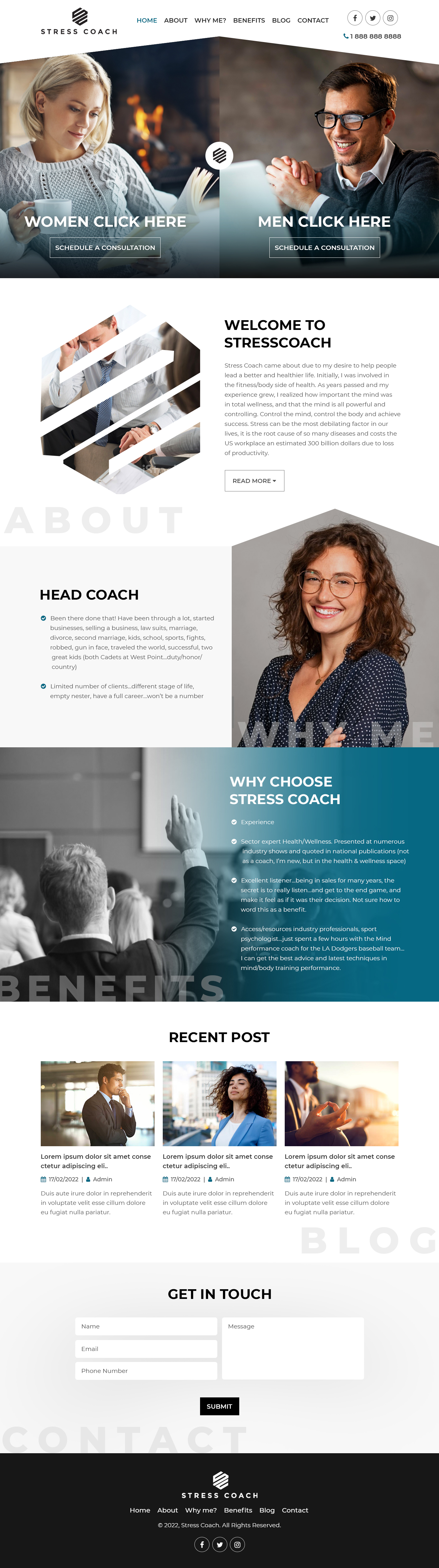 Web Design by Starlyn DS for Stress Coach | Design #28134261