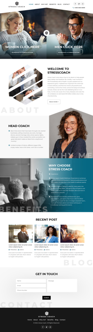 Web Design by Starlyn DS for Stress Coach | Design: #28134261