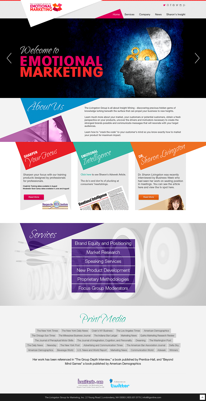 Web Design by Latest Design Ideas for The Livingston Group for Marketing, Inc. | Design #3124020