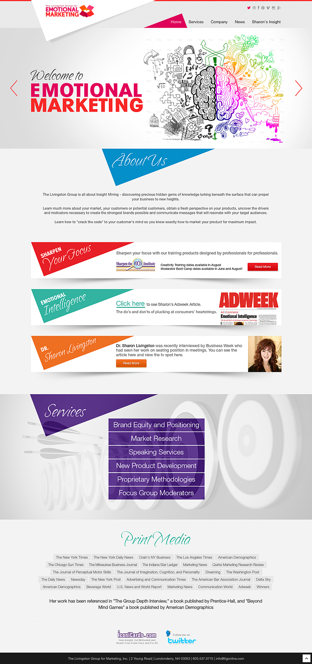 Web Design by Latest Design Ideas for The Livingston Group for Marketing, Inc. | Design #3135366