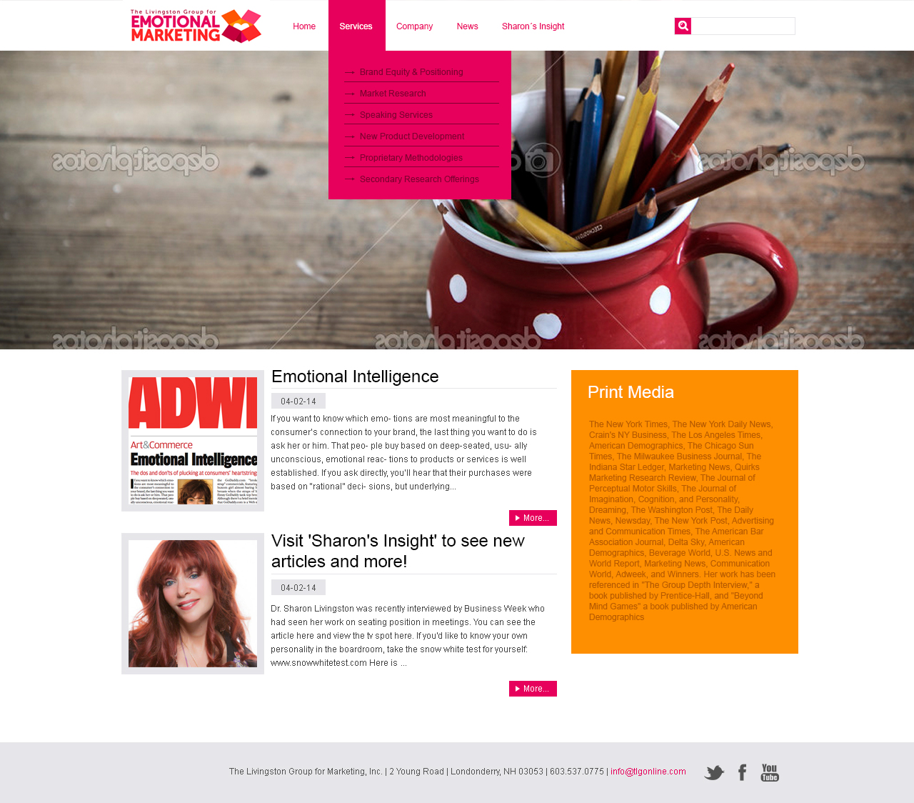Web Design by carlosandres1 for The Livingston Group for Marketing, Inc. | Design #3080633
