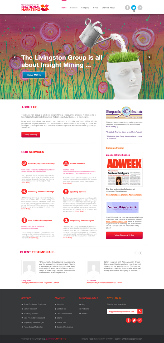 Web Design by Desire Design Solutions for The Livingston Group for Marketing, Inc. | Design #3104861