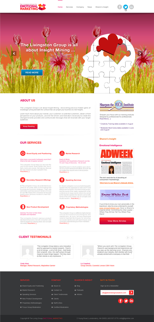 Web Design by Desire Design Solutions for The Livingston Group for Marketing, Inc. | Design #3257648