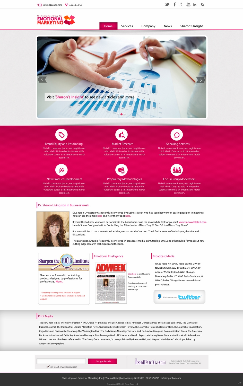 Web Design by pb for The Livingston Group for Marketing, Inc. | Design #3079969