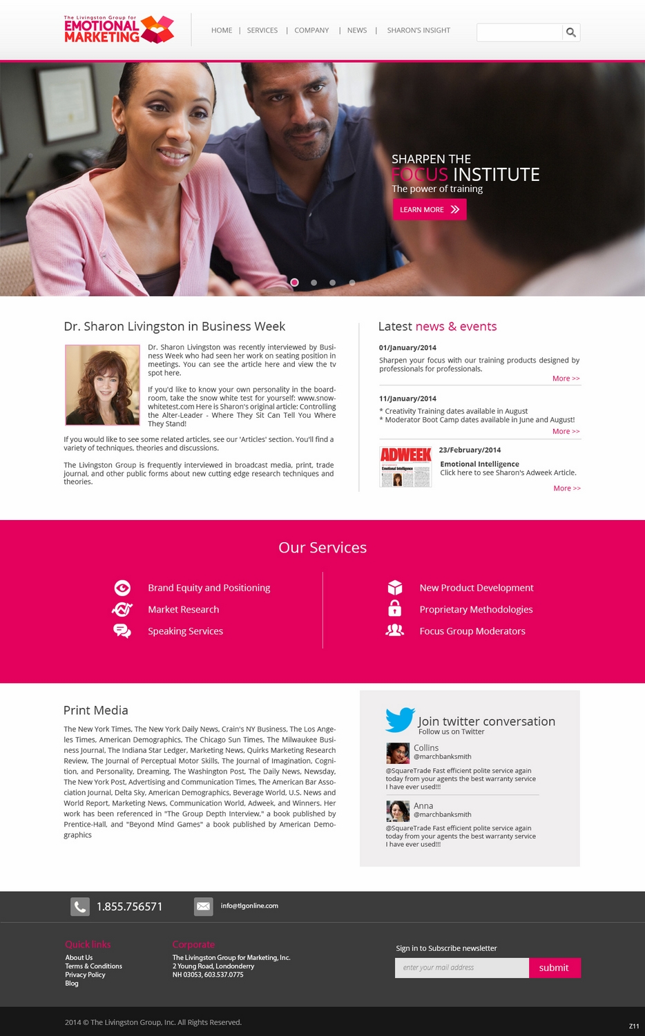 Web Design par pb pour The Livingston Group for Marketing, Inc. | Design #3080009