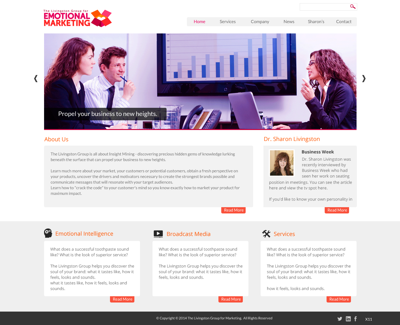 Web Design by pb for The Livingston Group for Marketing, Inc. | Design #3086791