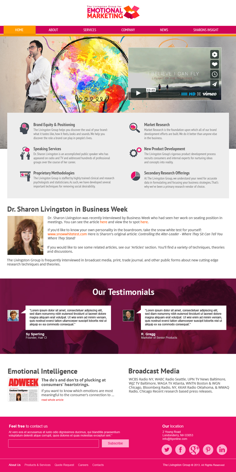 Web Design by jeckx2 for The Livingston Group for Marketing, Inc. | Design #3218783