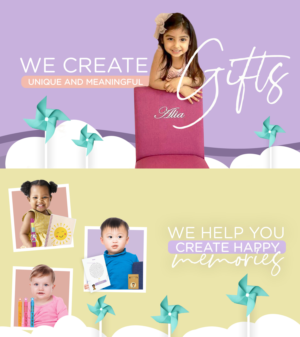 Two Web Banners Needed for children product website! Fun and colorful! | Diseño Gráfico por TomarchDesign