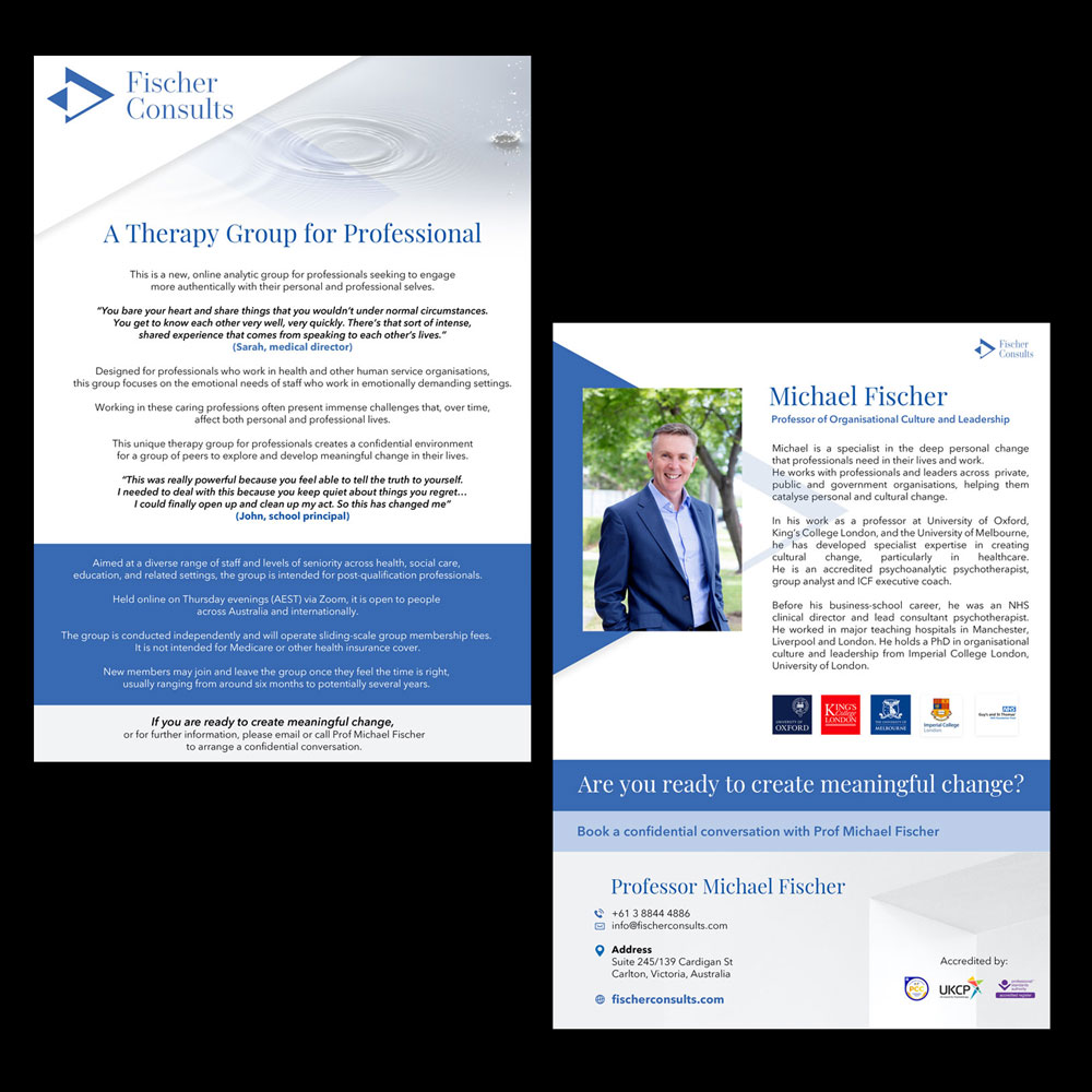 Flyer Design by DA. for Fischer Consults | Design #28115102