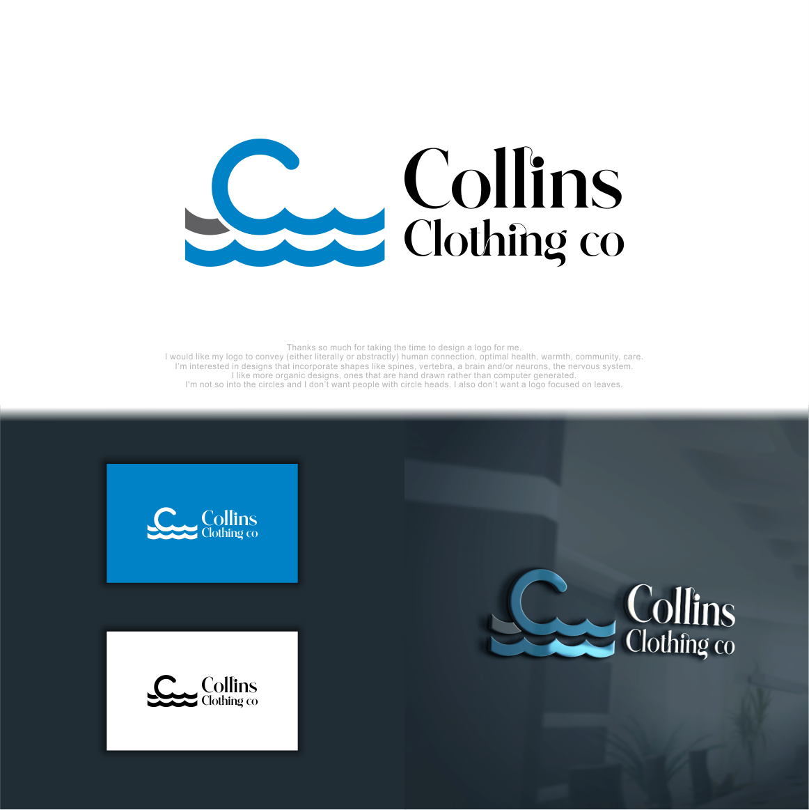 Logo Design by vintana for Collins Clothing Co | Design #28117041