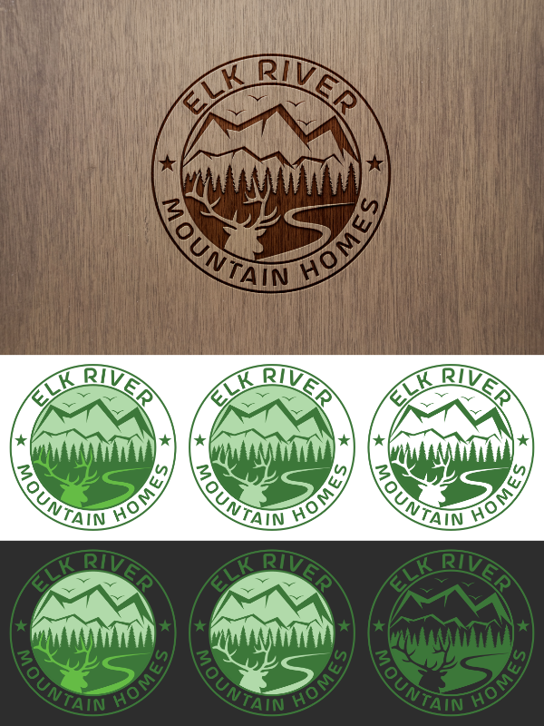 Logo Design by angahcik for Elk River Mountain Homes | Design #28147817