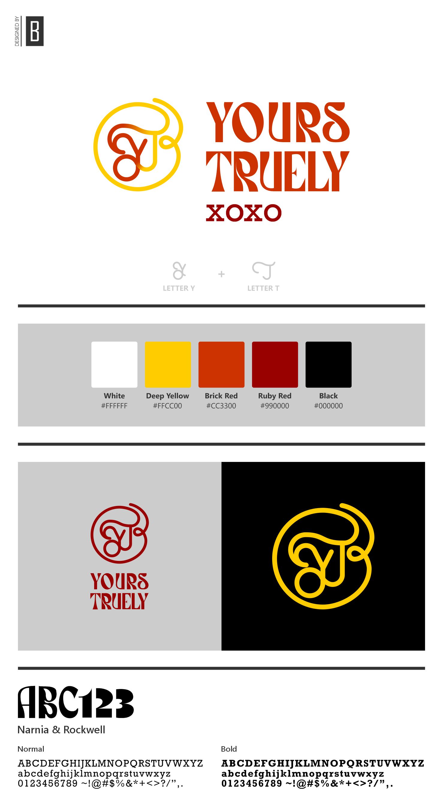 Logo Design by Shené La Grange for Yours Truly xoxo | Design #28123592