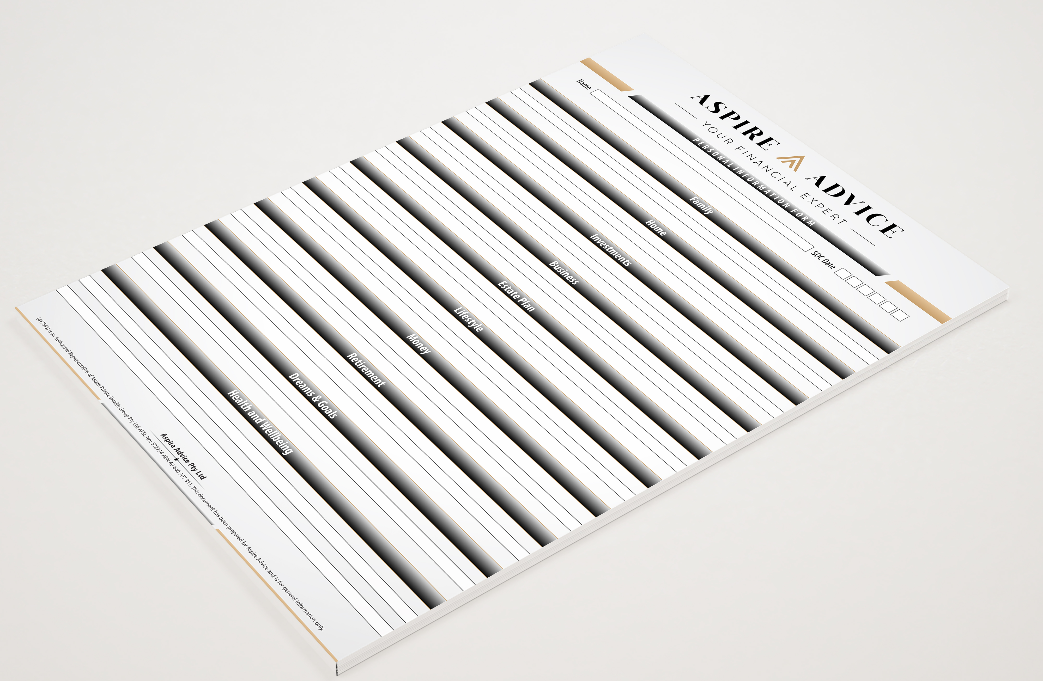 Stationery Design by Petter Goms for Aspire Advice | Design #28124130