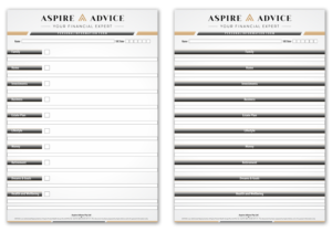 Stationery Design by Petter Goms for Aspire Advice | Design: #28124187
