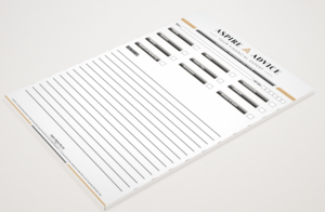 Stationery Design by Petter Goms for Aspire Advice | Design: #28124742