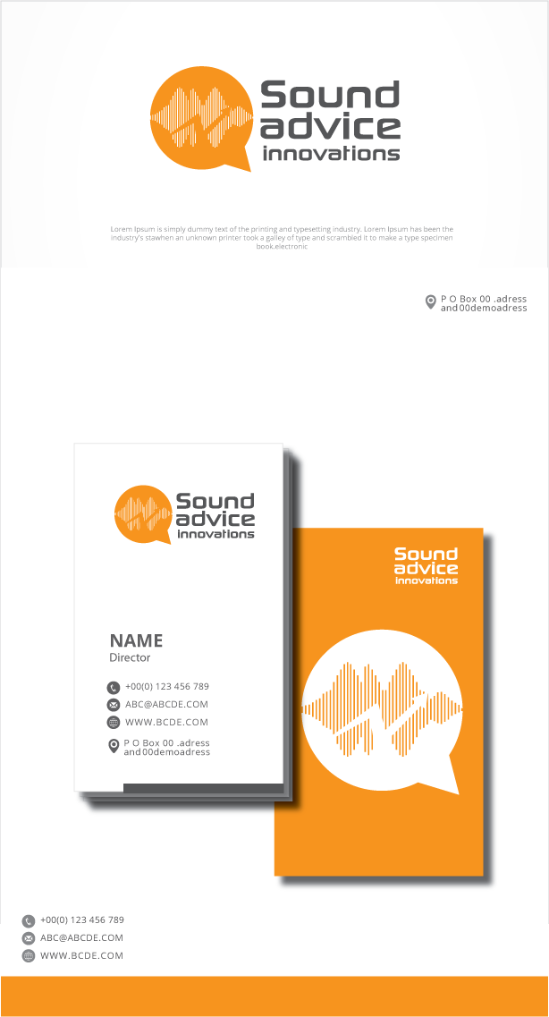 Logo Design by graphicevolution for Sound advice innovations | Design #28123415