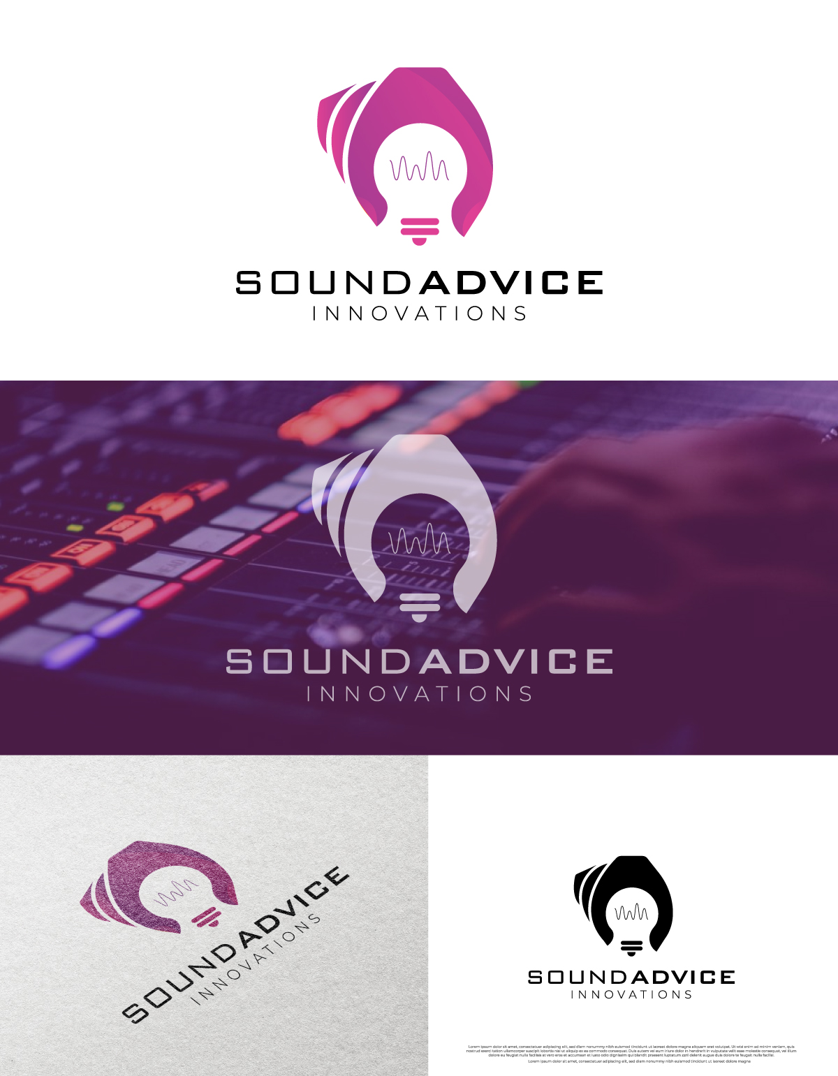 Logo Design by Graphic_Dune for Sound advice innovations | Design #28223786