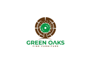 Green Oaks Fine Furniture | Logo Design by nilpori  103
