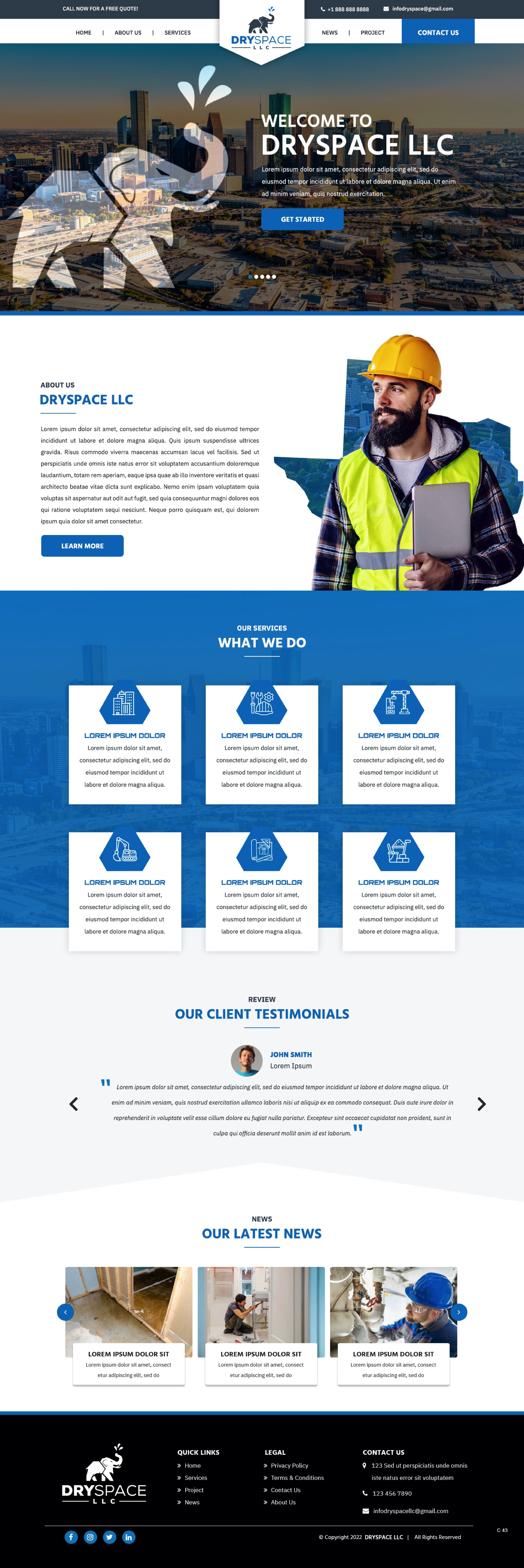 Wordpress Design by pb for DRYSPACE LLC | Design #28130785