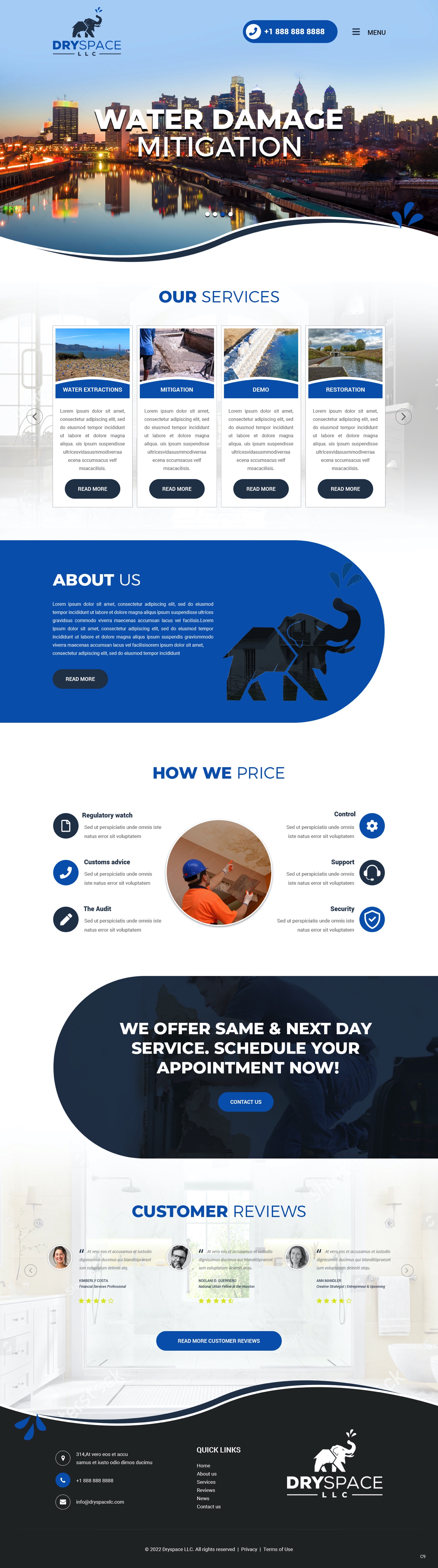 Wordpress Design by pb for DRYSPACE LLC | Design #28130786