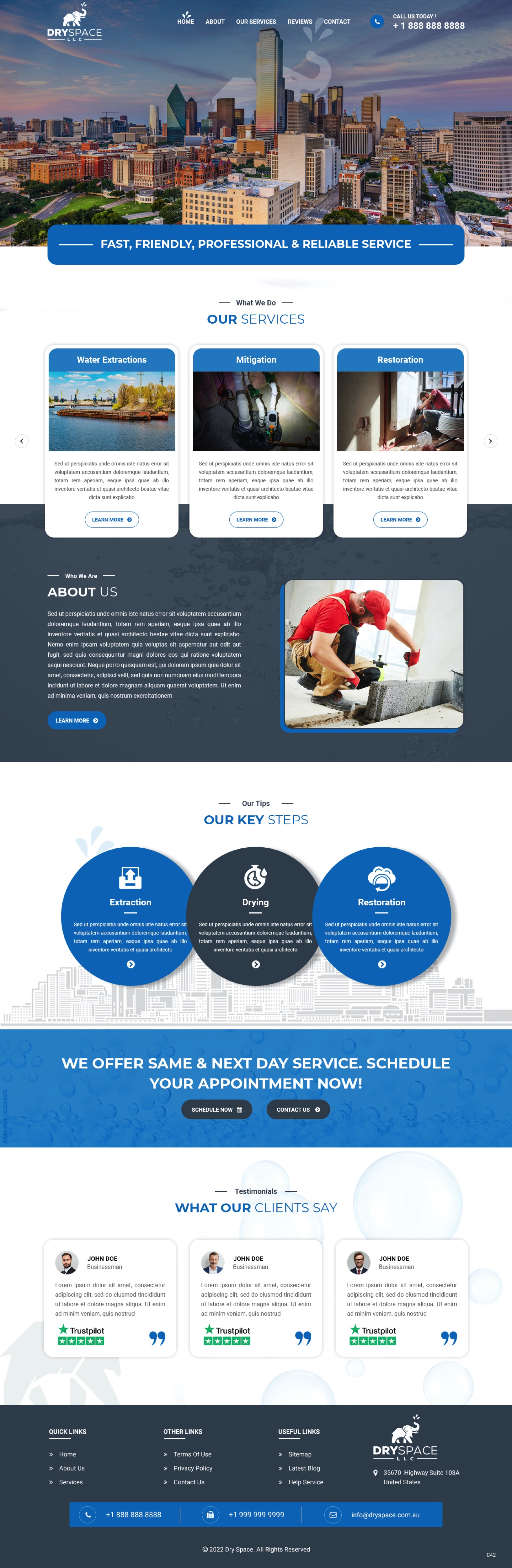 Wordpress Design by pb for DRYSPACE LLC | Design #28130787