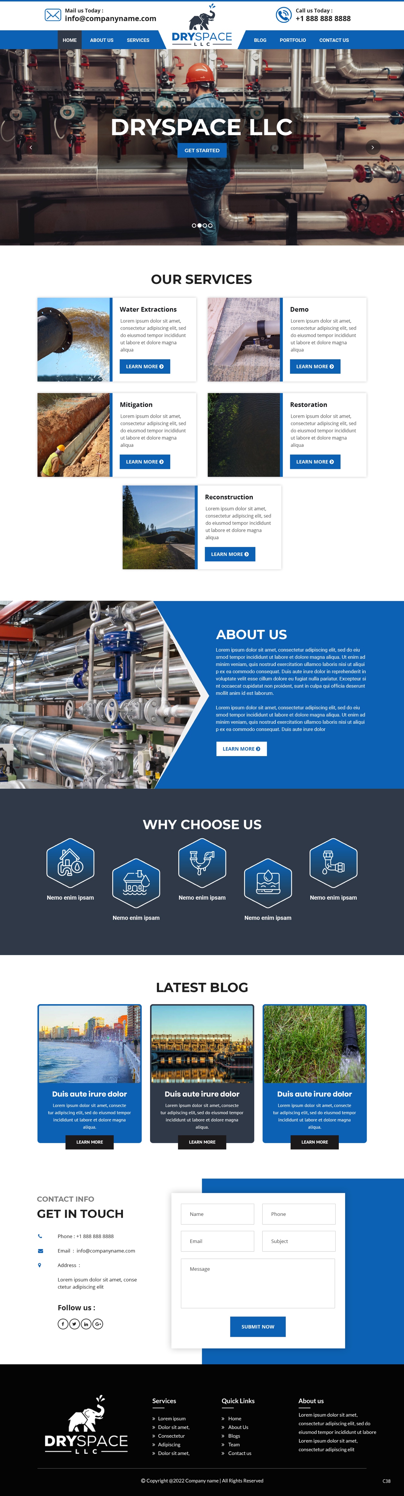 Wordpress Design by pb for DRYSPACE LLC | Design #28130788