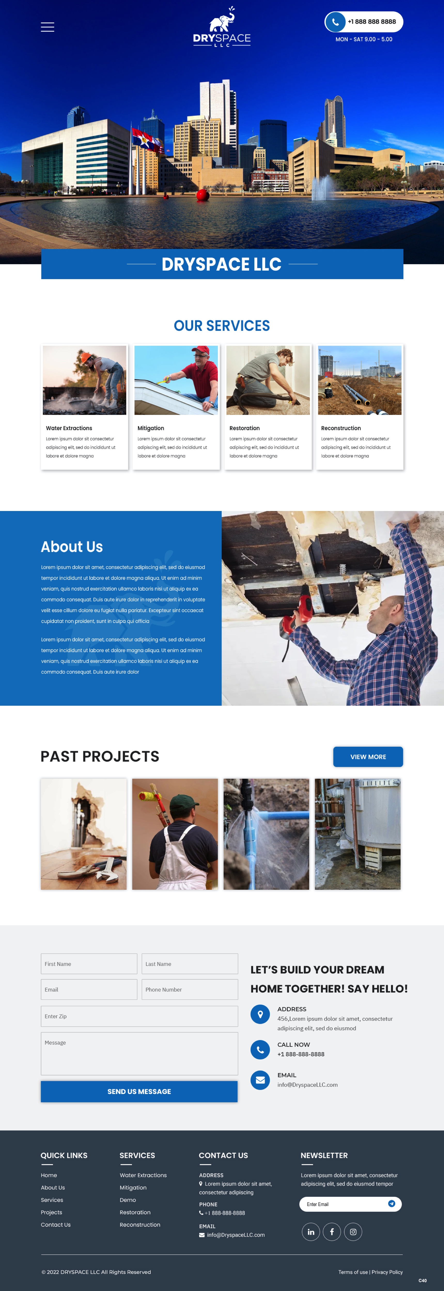 Wordpress Design by pb for DRYSPACE LLC | Design #28136927