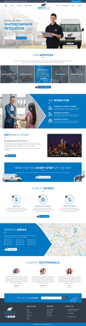 DrySpace LLC web design project
