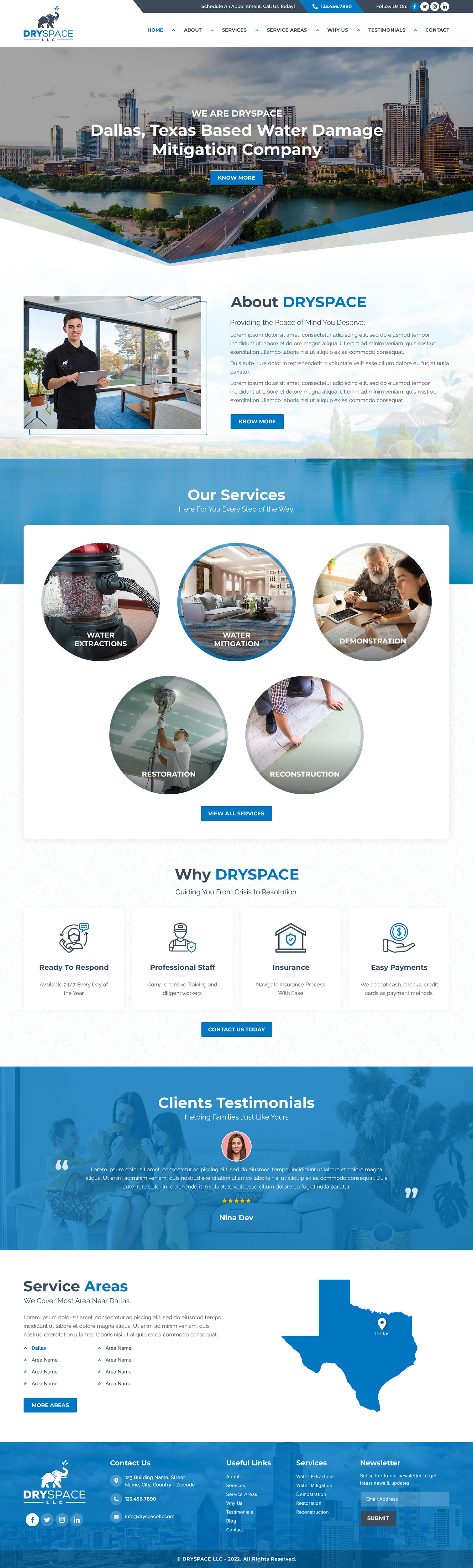 Wordpress Design by rightway for DRYSPACE LLC | Design #28134990