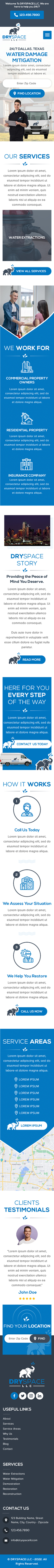 Wordpress Design by rightway for DRYSPACE LLC | Design #28161104