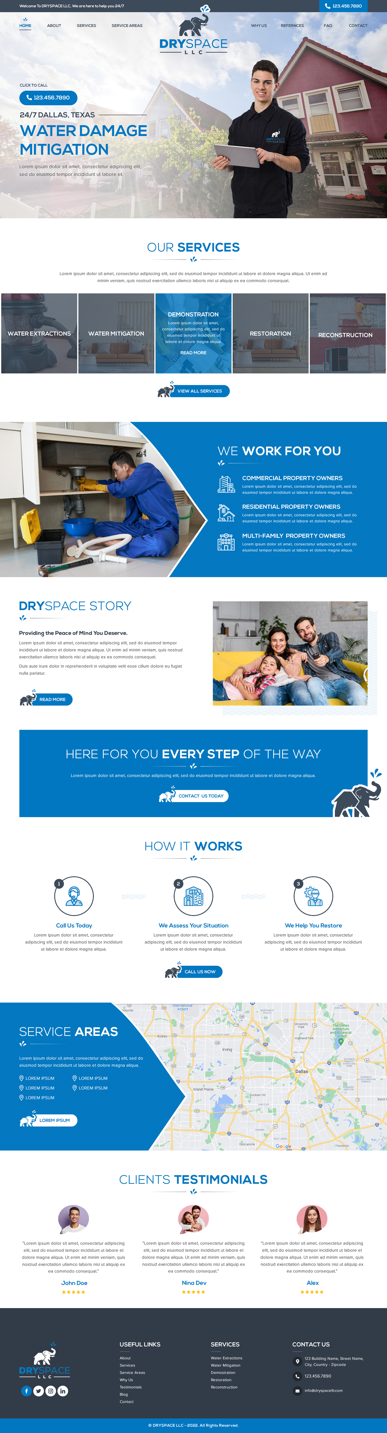 Wordpress Design by rightway for DRYSPACE LLC | Design #28185726
