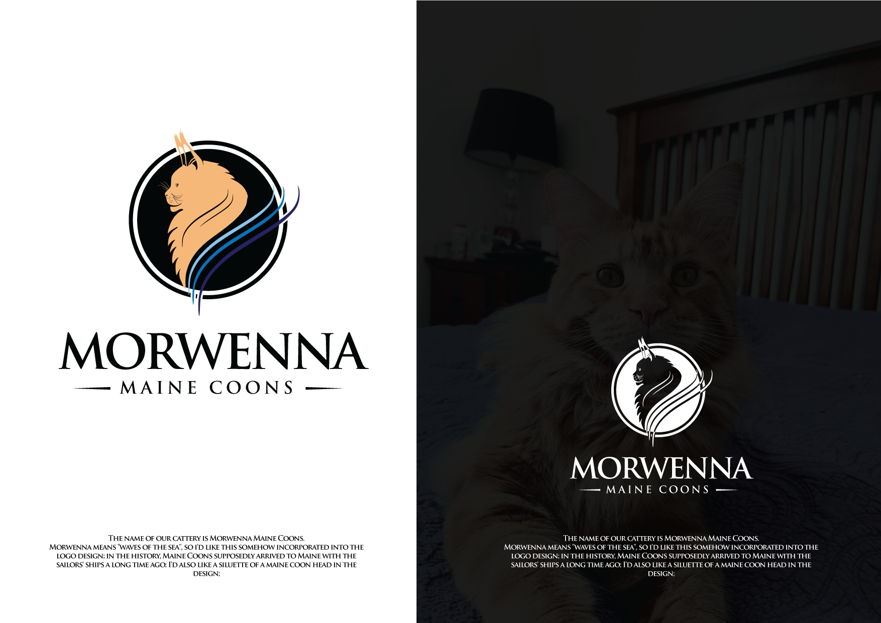 Logo Design by MO Rabos for Morwenna Maine Coons | Design #28143803