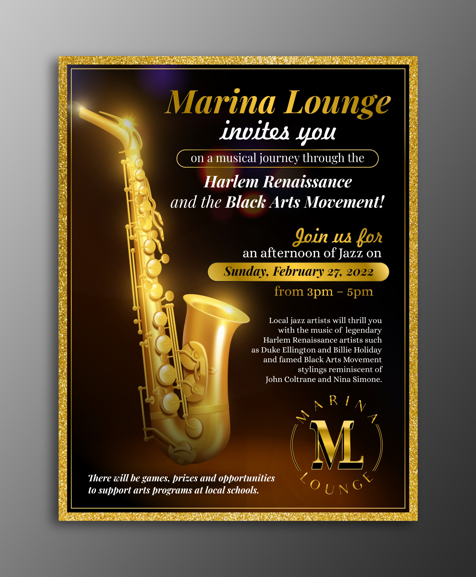 Flyer Design by ecorokerz for Marina Lounge Suisun | Design #28134764