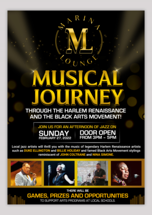 Flyer Design by SAI DESIGNS for Marina Lounge Suisun | Design: #28133714