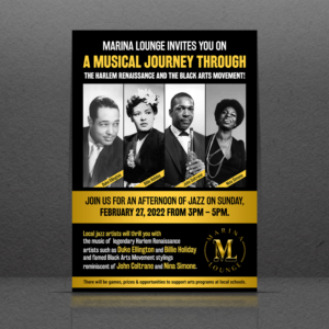 Flyer Design by GraphicsGuru for Marina Lounge Suisun | Design: #28133113
