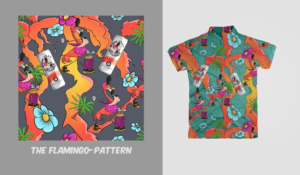 Cartoon Character Pattern Print Golf T-shirt | Diseño de Camiseta por Tomi Ax