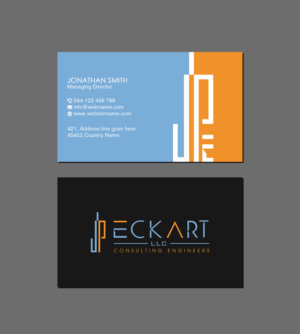 JP Eckart LLC Business Card - Civil Engineering & Consulting Firm | Visitenkarten-Design von Creations Box 2015