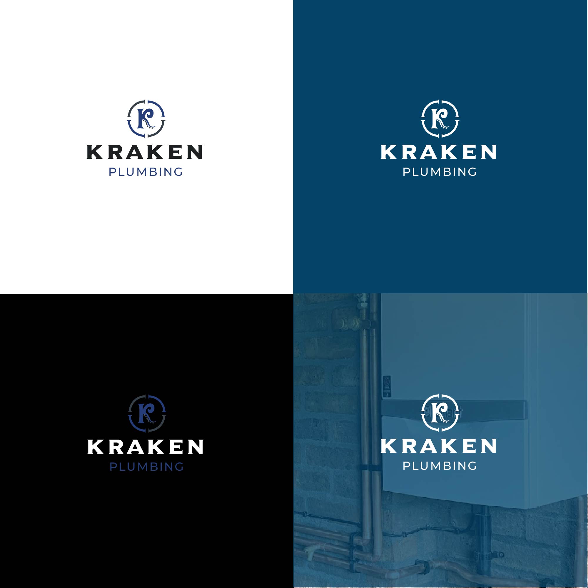 Diseño de Logo por alitjuara para Kraken Plumbing  | Diseño #28158696