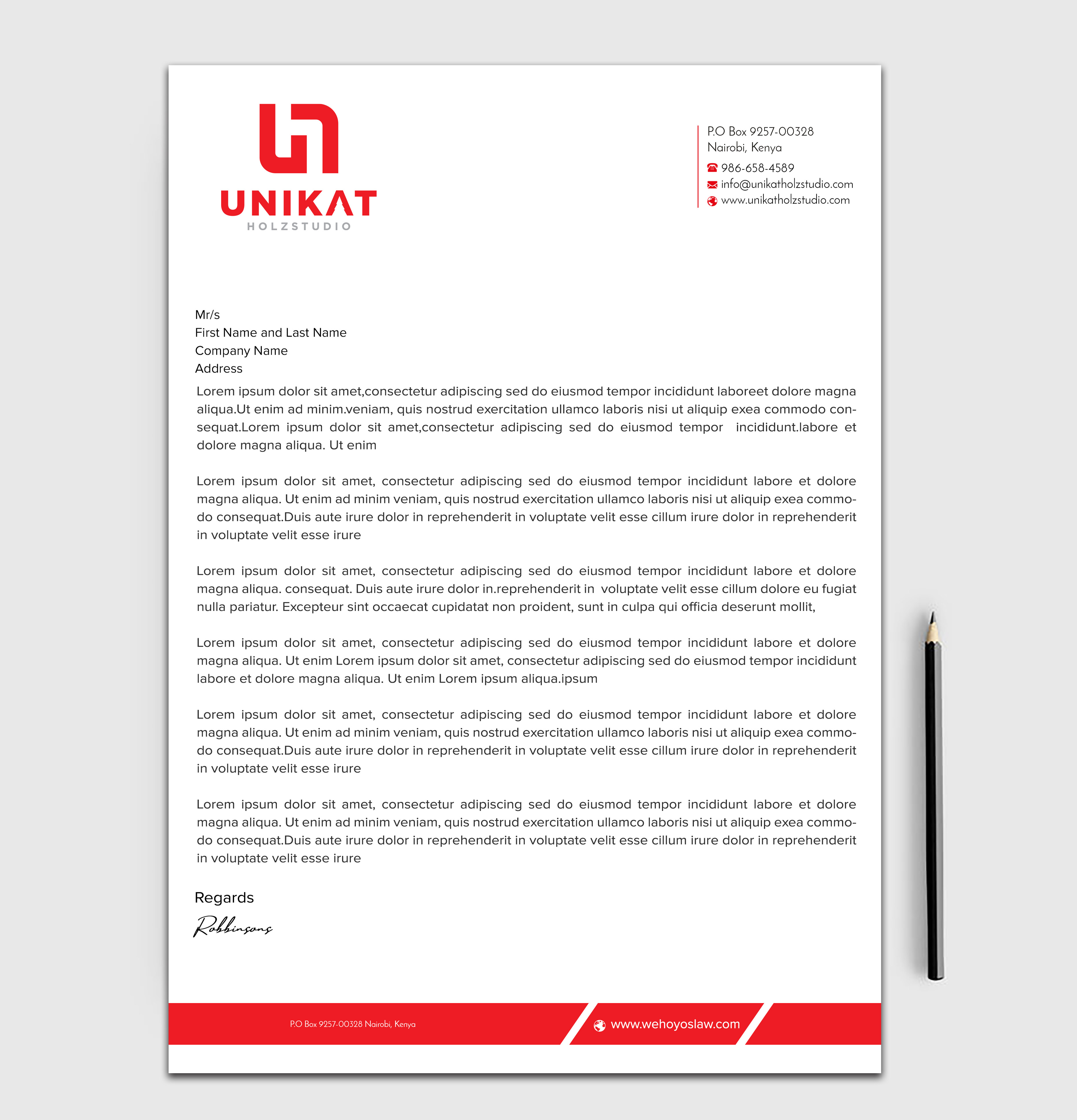 Stationery Design by sadikul islam for this project | Design #28138121