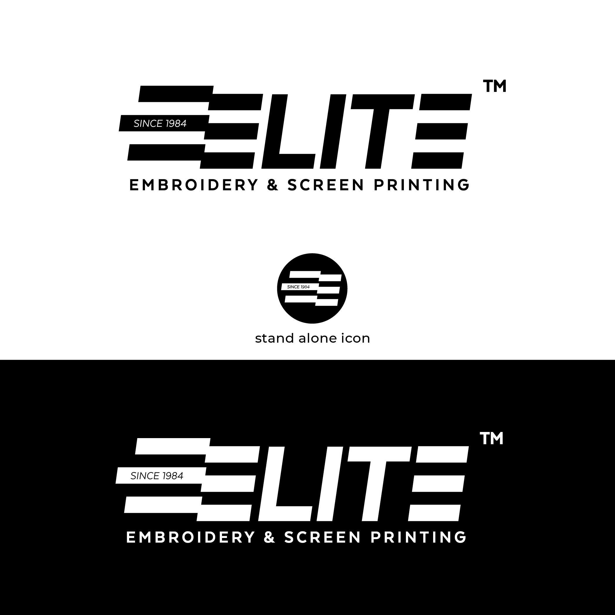 Logo Design by ILLUSTRATOR PRO for Elite Embroidery & Screen Printing | Design #28171474
