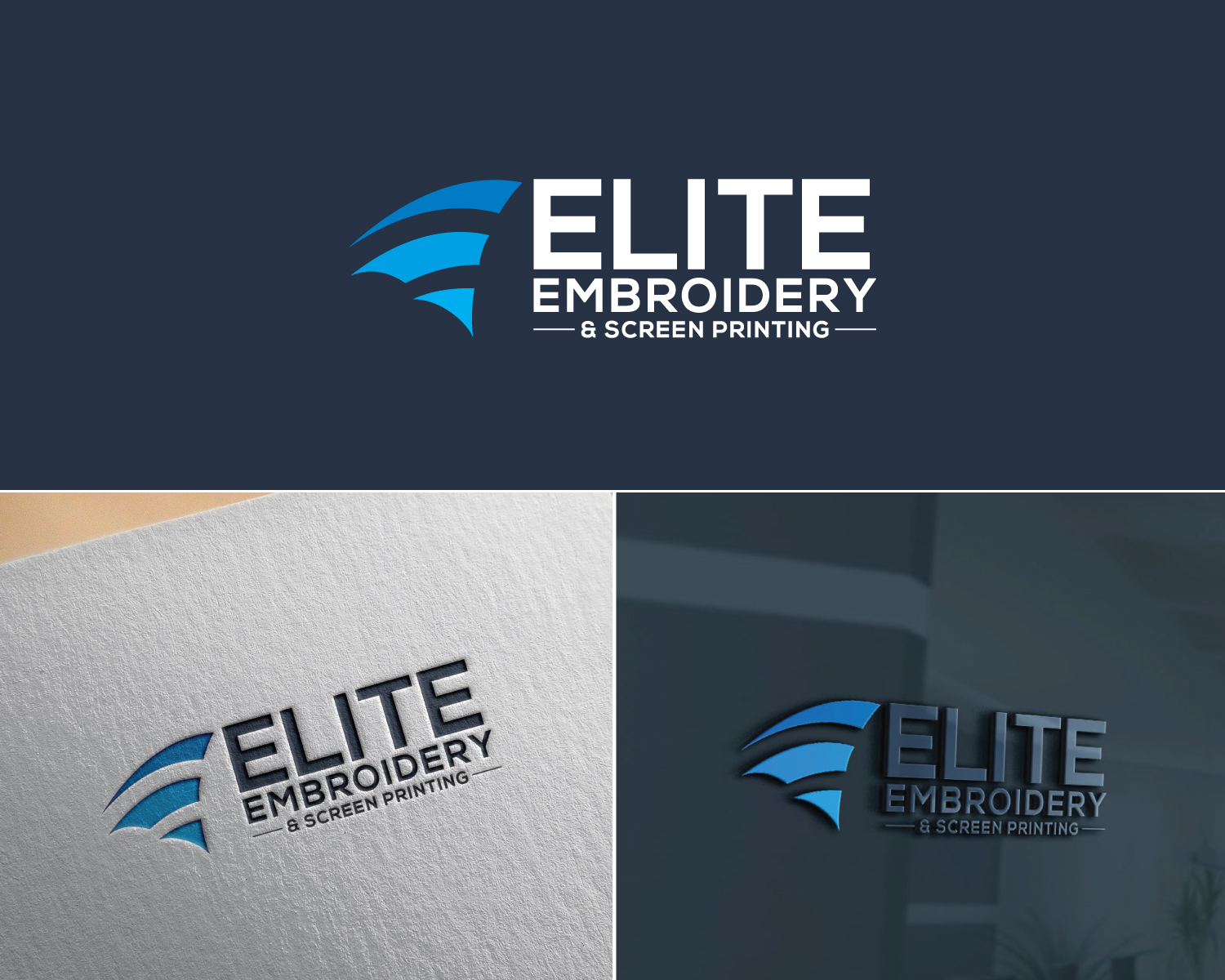 Logo Design by Atec for Elite Embroidery & Screen Printing | Design #28154673