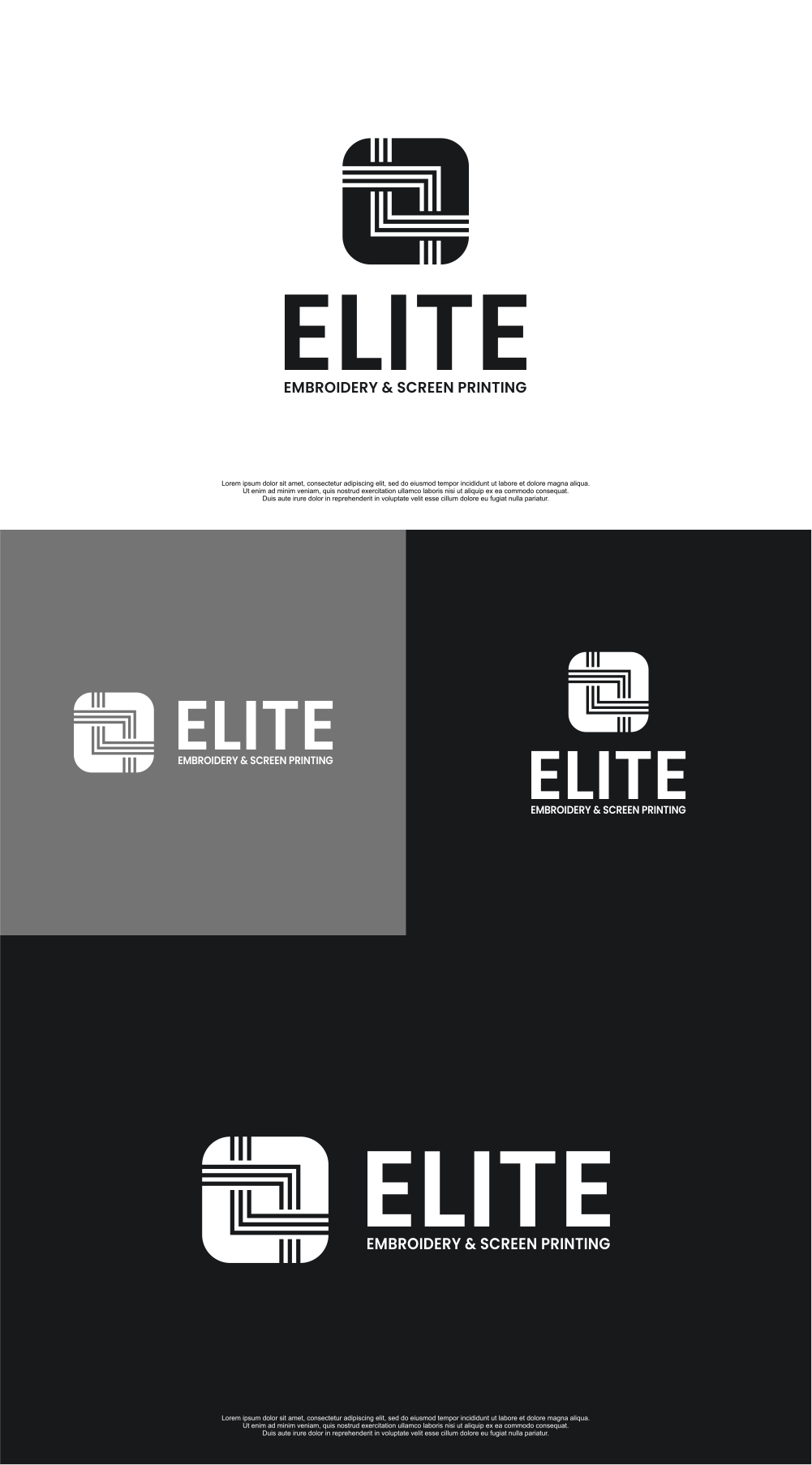 Logo Design by MASH Std for Elite Embroidery & Screen Printing | Design #28139636