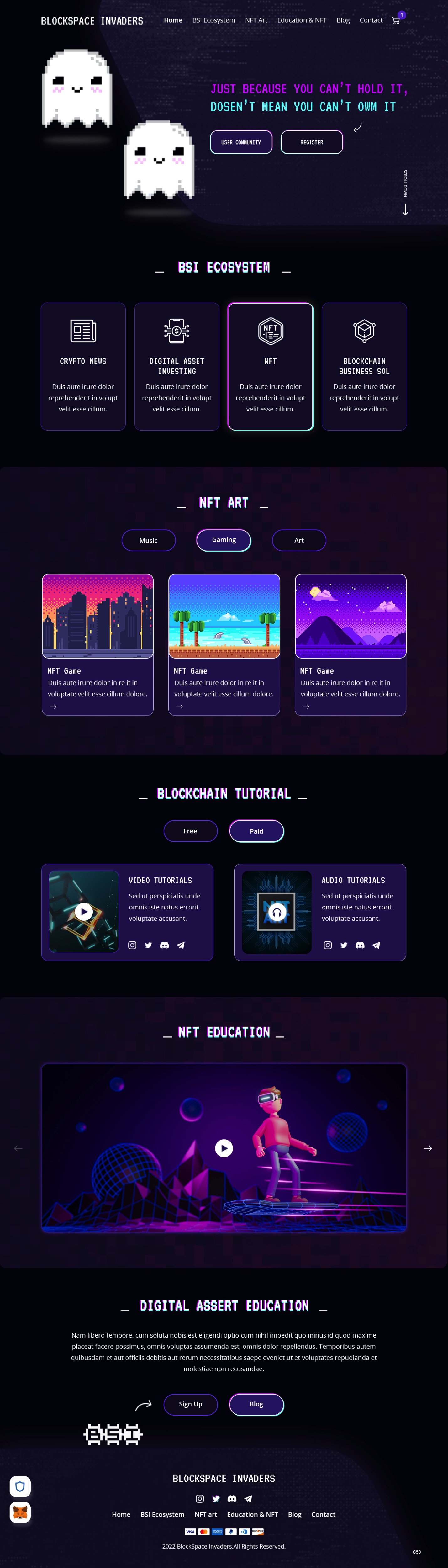 Web Design by pb for BlockSpace Invaders  | Design #28147650